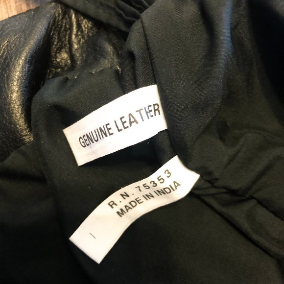 Genuine LEATHER 2000 Black Women's Pants size12 - Picture 7 of 8